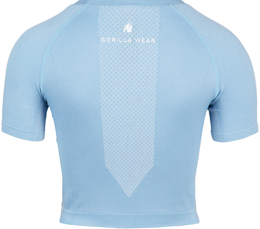 Gorilla Wear Selah Seamless Crop Top - Hellblau