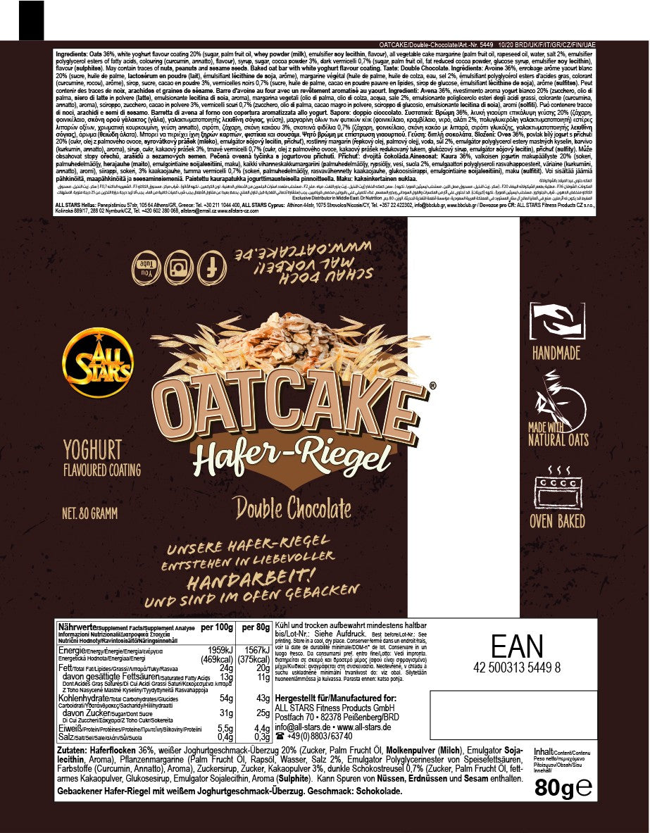 All Stars Oatcake Hafer-Riegel - 12x80g