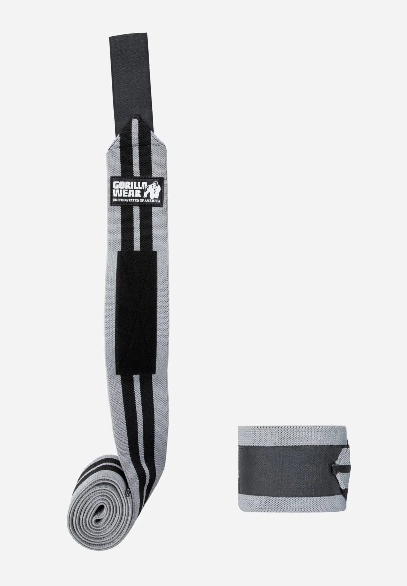 Gorilla Wear Knee Wraps - Grau/Schwarz