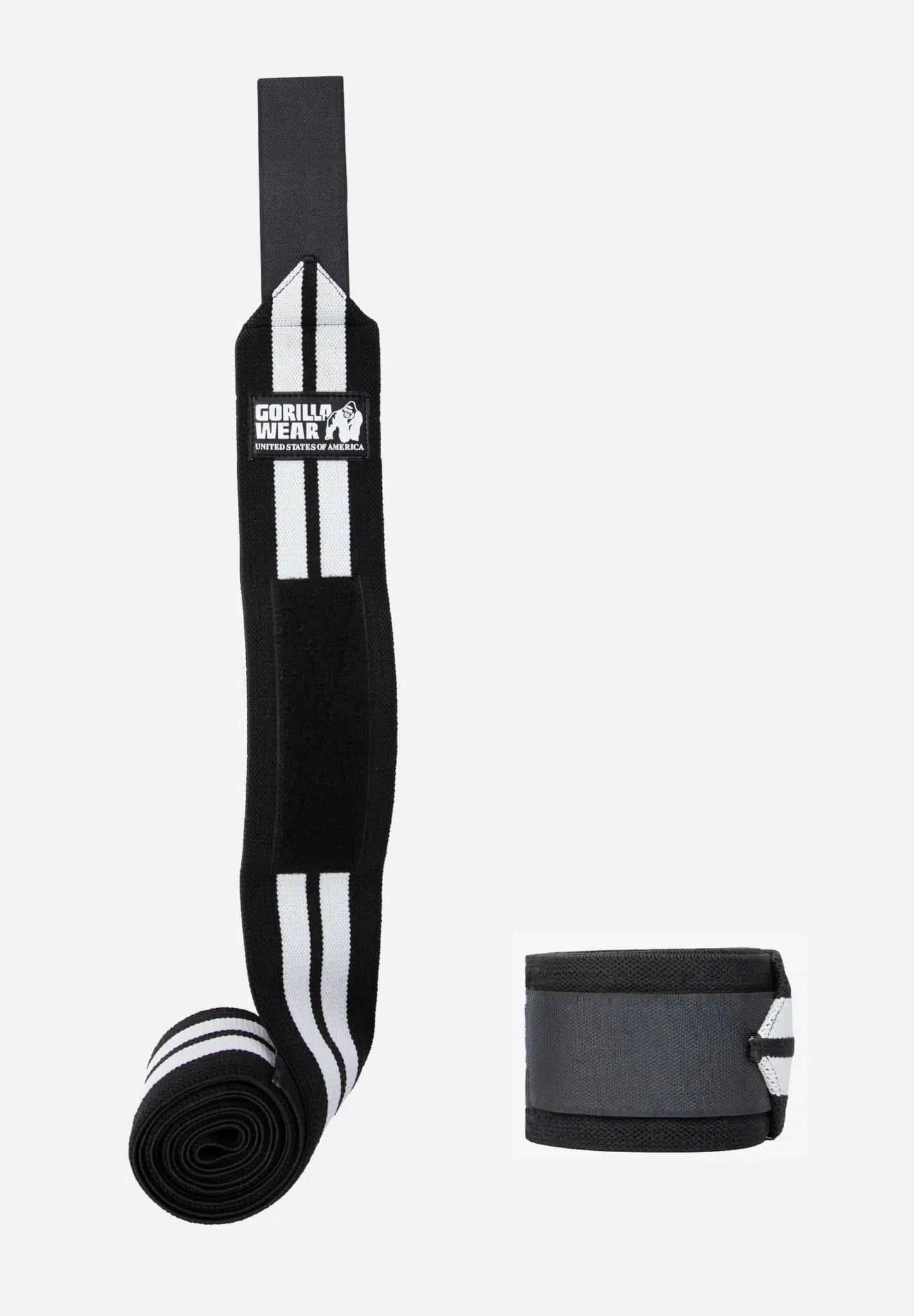 Gorilla Wear Knee Wraps - Schwarz/Weiss