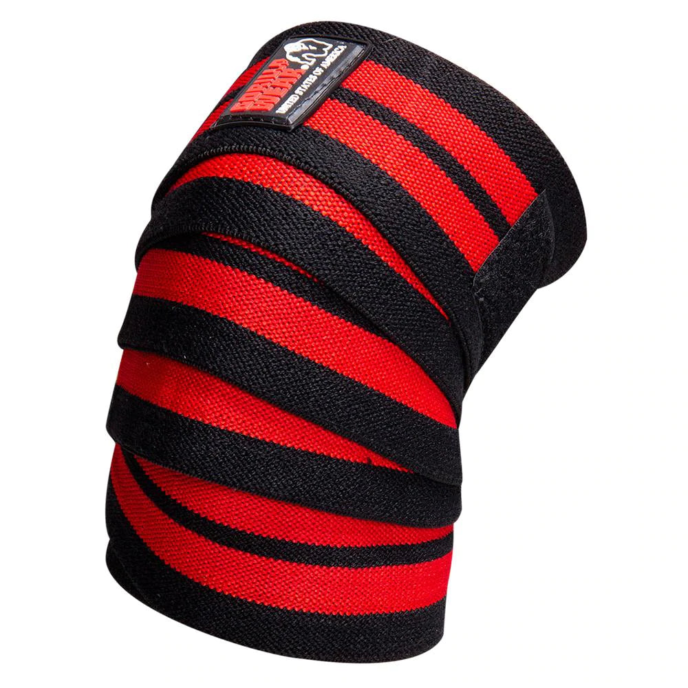 Gorilla Wear Knee Wraps - Schwarz/Rot