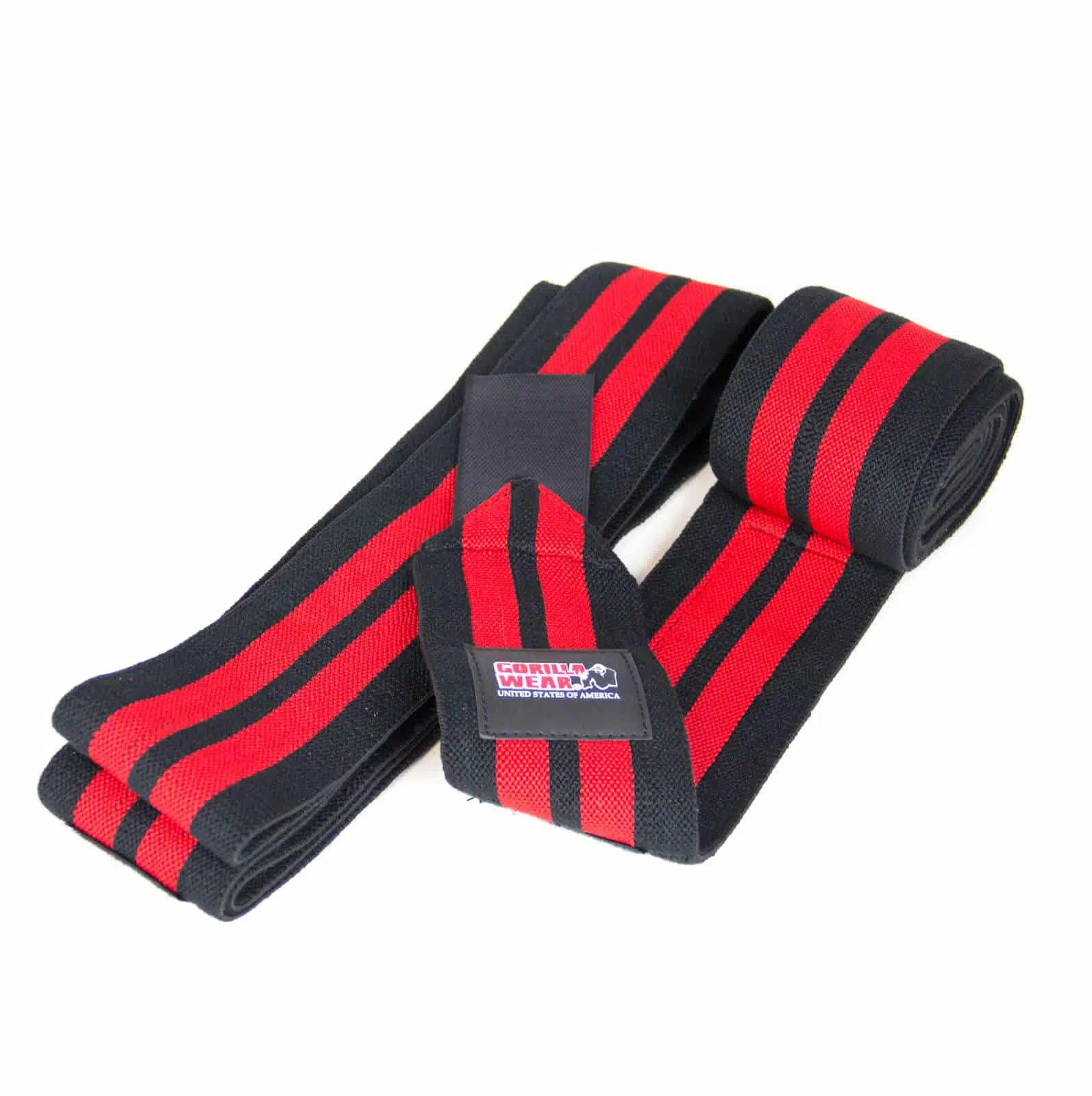 Gorilla Wear Knee Wraps - Schwarz/Rot