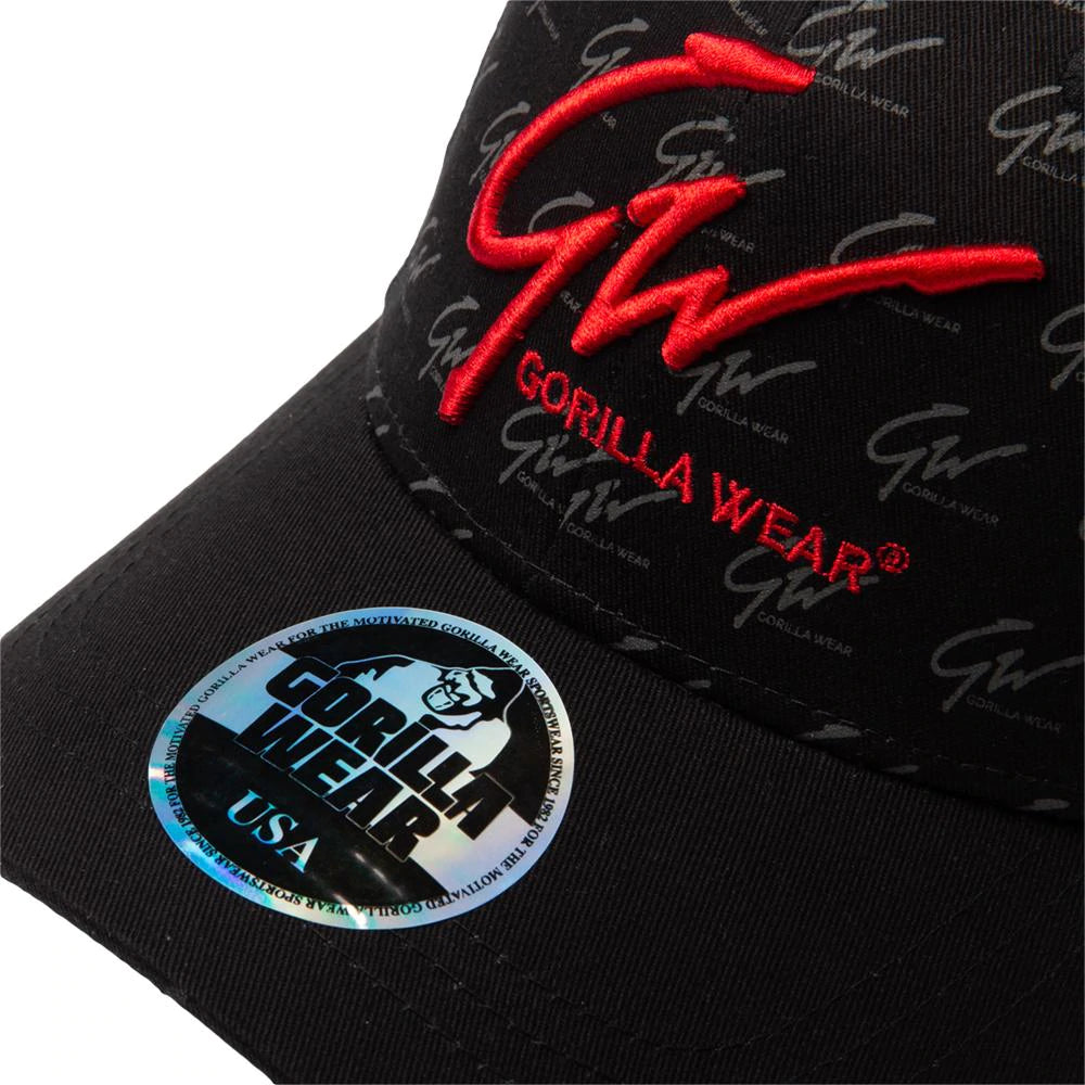 Gorilla Wear Julian Cap - Schwarz/Rot