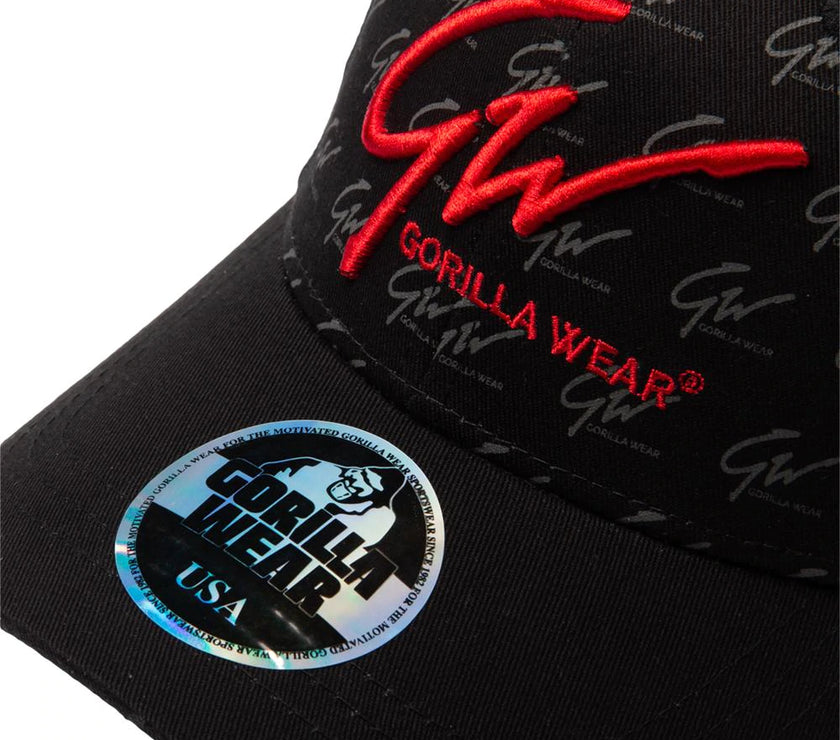 Gorilla Wear Julian Cap - Schwarz/Rot