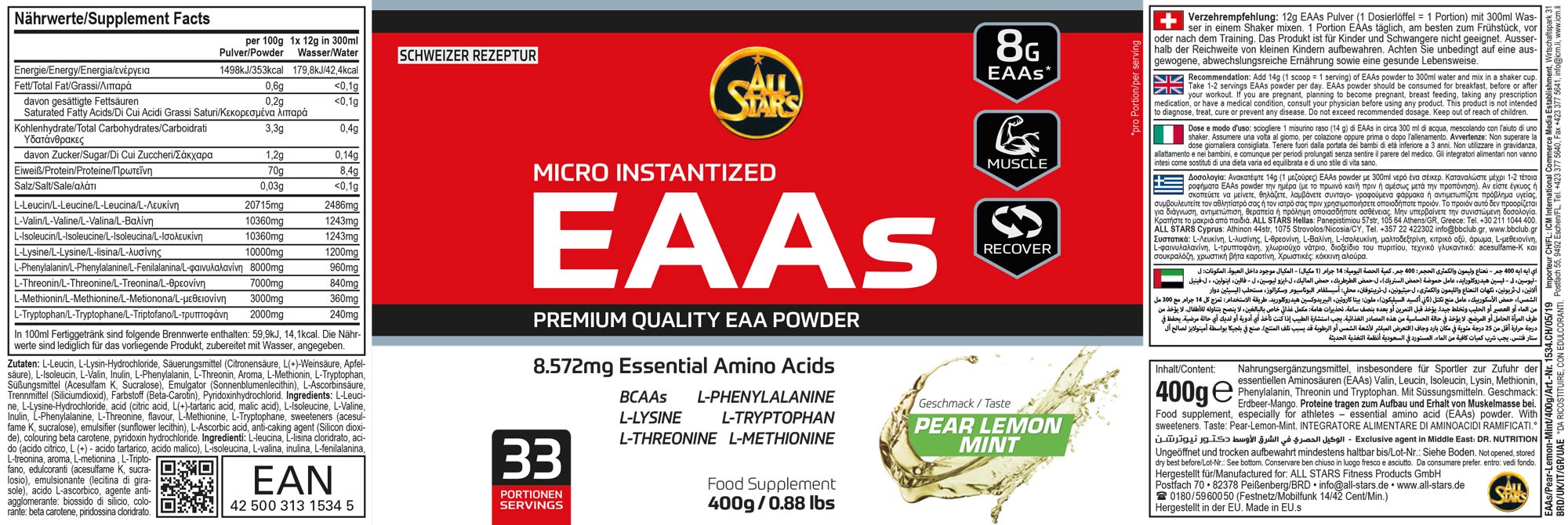 All Stars EAA's Pulver 400g