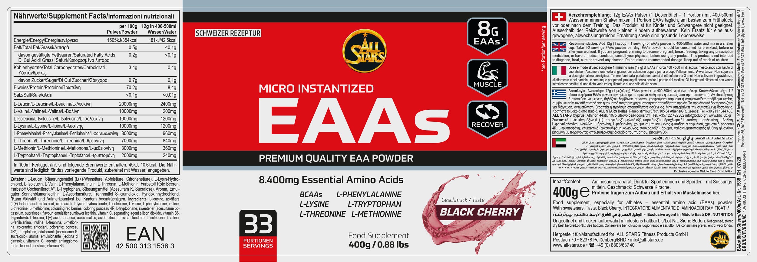 All Stars EAA's Pulver 400g