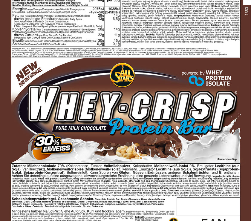 All Stars Whey Crisp Proteinriegel 1x50g