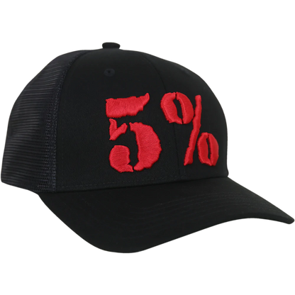 5% Nutrition Trucker Hat - Schwarz/Rot