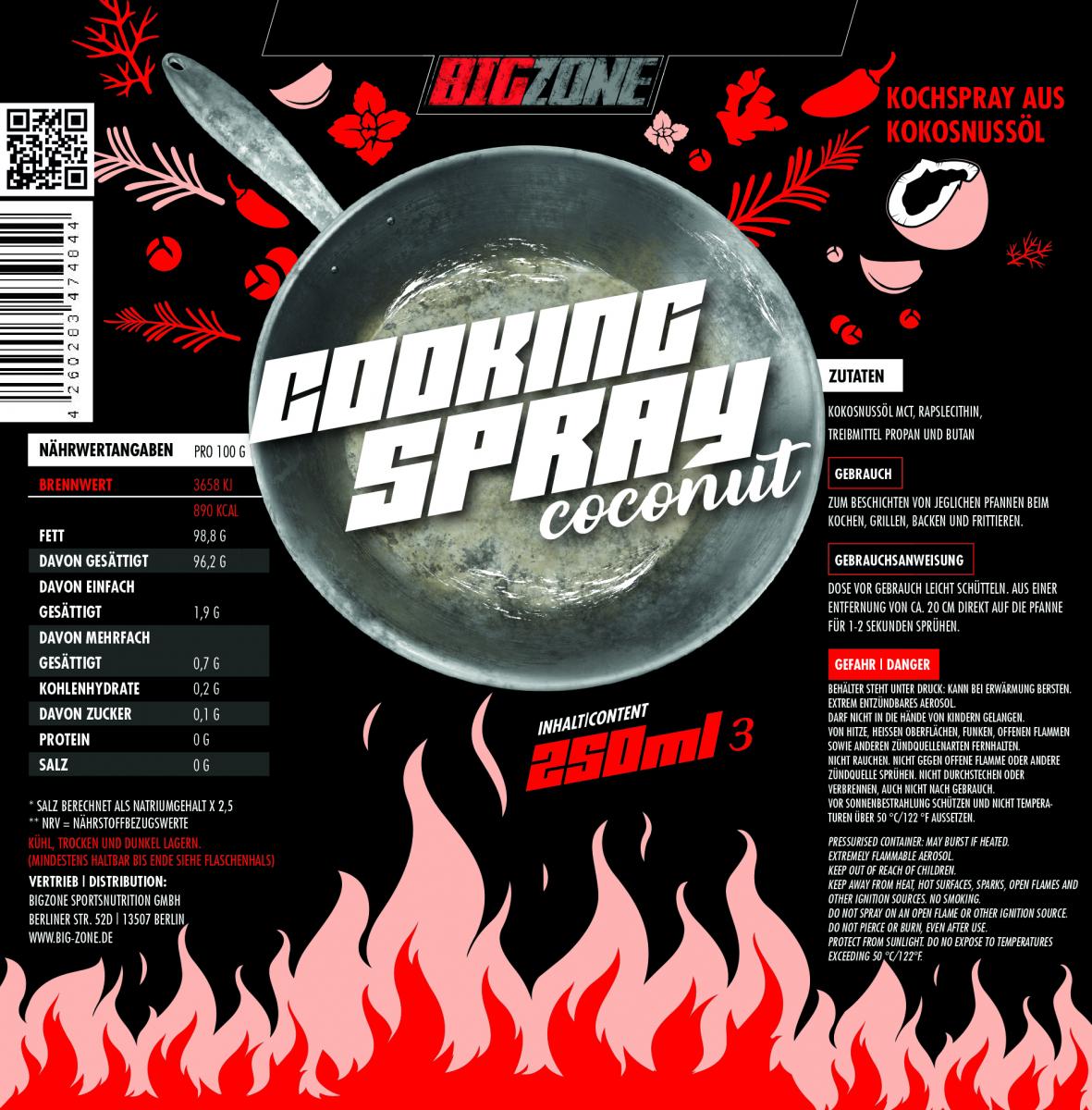 Big Zone Coconut Cooking Spray - 200ml