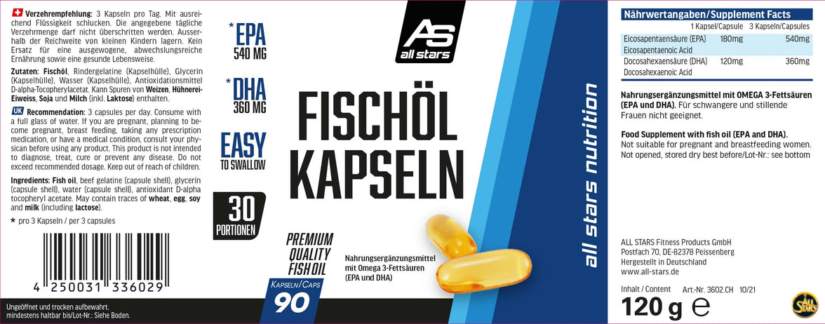 All Stars Omega 3 - 90 Kapseln
