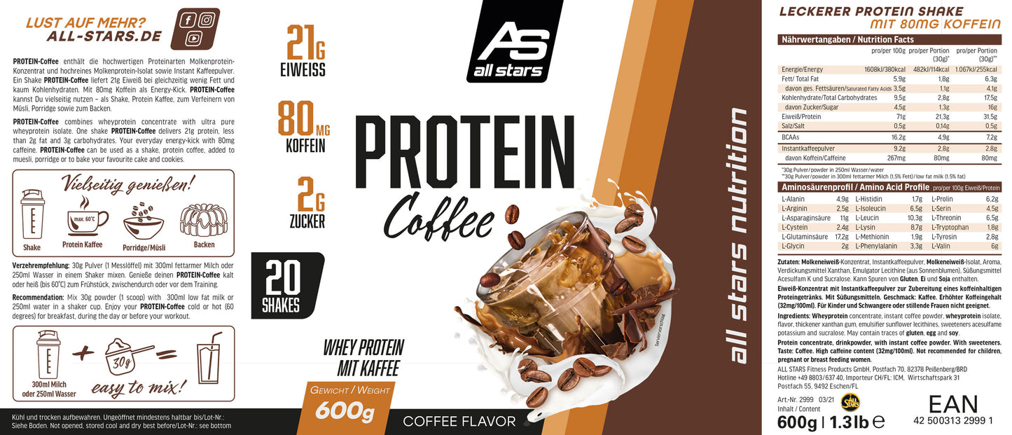All Stars Protein Coffe 600g