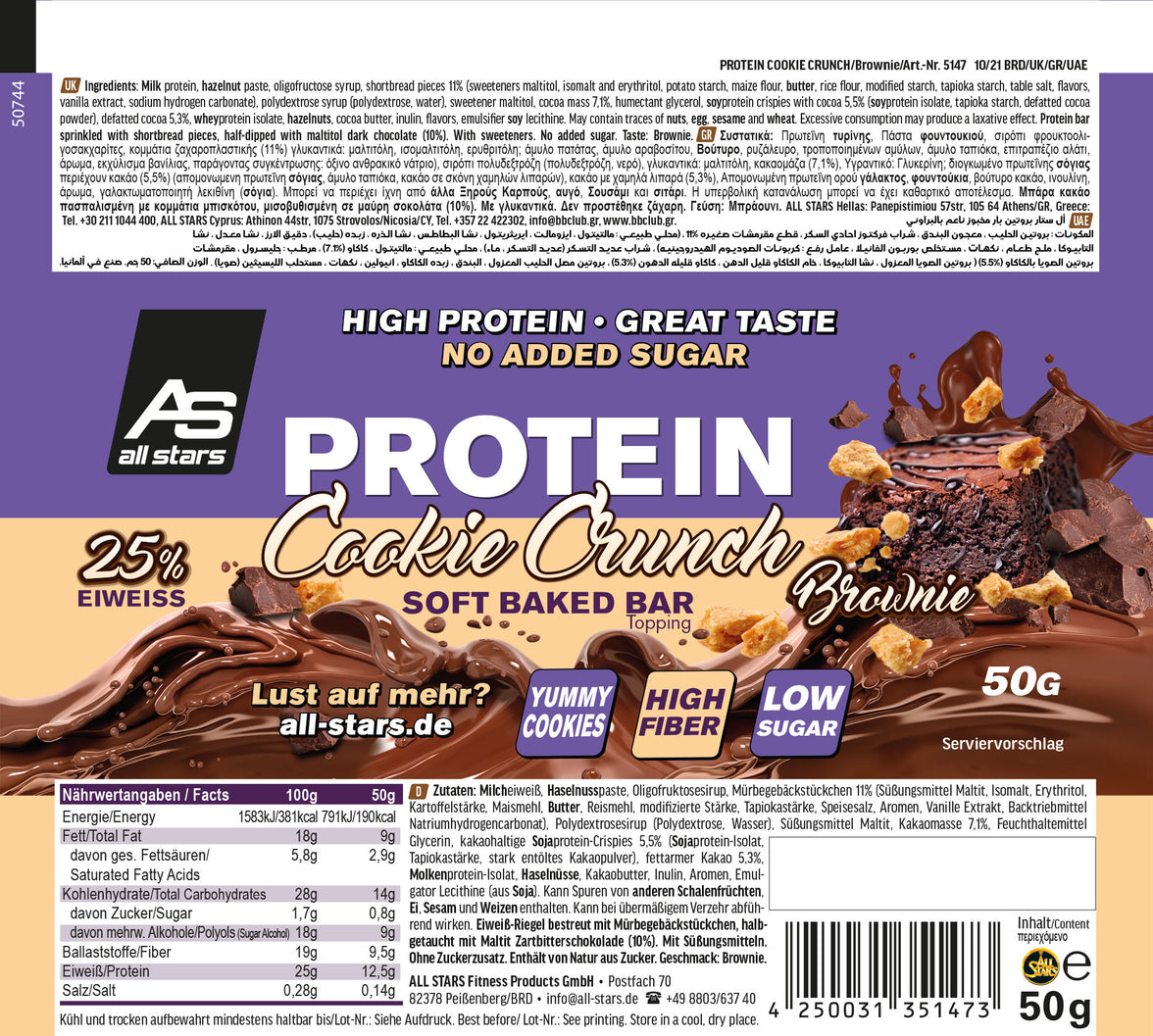 All Stars Protein Cookie Crunch Bar 18x50g