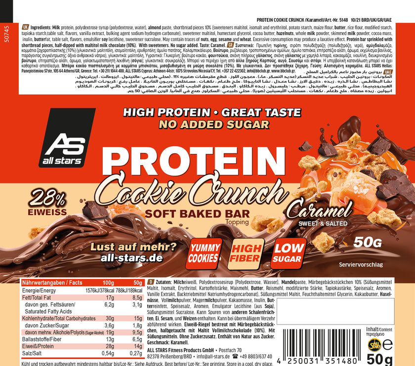 All Stars Protein Cookie Crunch Bar 18x50g