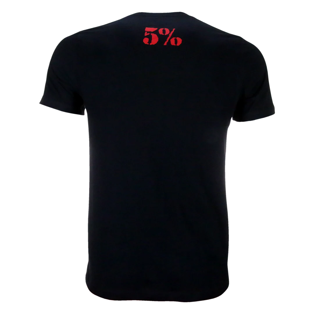 5% Nutrition Promo T-Shirt - Schwarz/Weiss/Rot