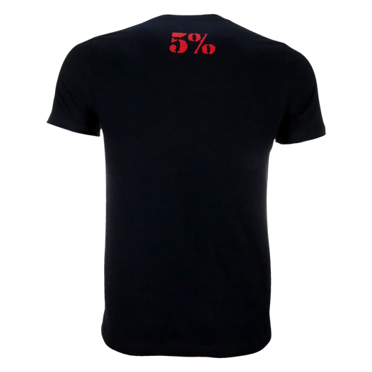 5% Nutrition Promo T-Shirt - Schwarz/Weiss/Rot