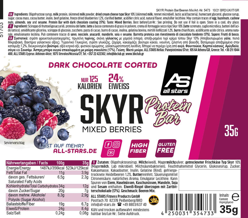 All Stars Skyr Protein Riegel 1x35g