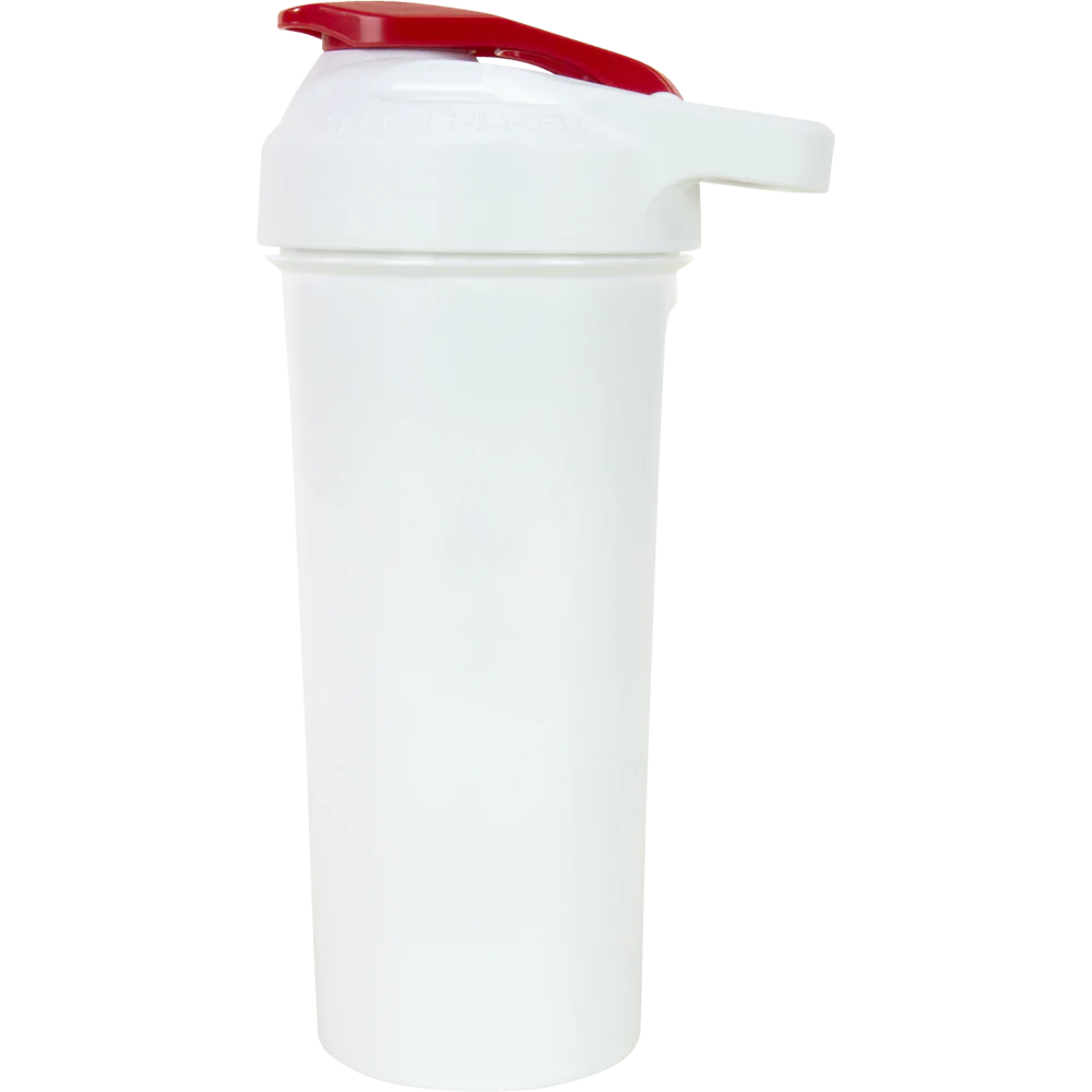 5% Nutrition 20oz Shaker Cup with Flip Top - Weiss/Rot