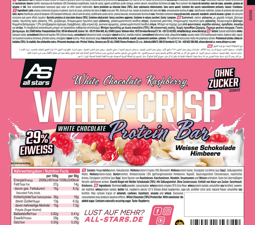 All Stars Whey Crisp Proteinriegel 1x50g