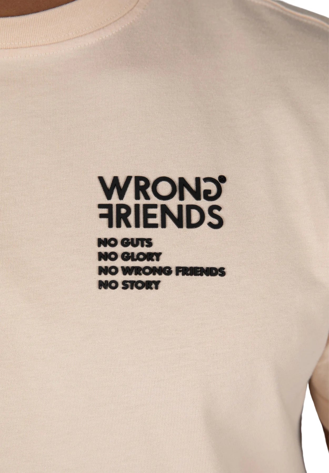 Wrong Friends No Guts No Glory T-Shirt - Beige