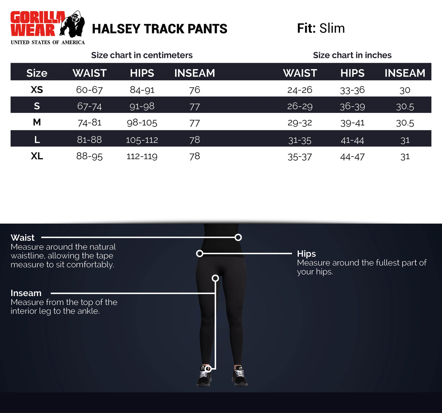 Gorilla Wear Halsey Track Pants - Schwarz