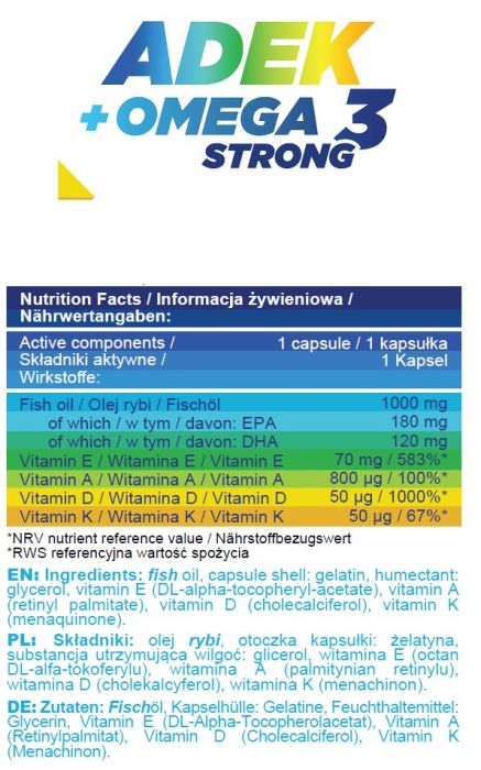 All Nutrition Omega 3 Strong - 90 Kapseln