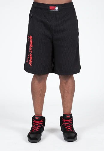 Gorilla Wear Augustine Old School Shorts - Schwarz/Rot