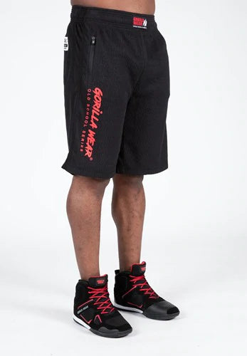 Gorilla Wear Augustine Old School Shorts - Schwarz/Rot