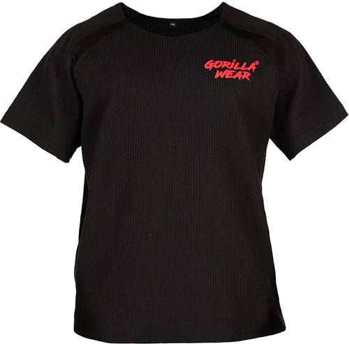 Gorilla Wear Augustine Old School Work Out Top - Schwarz/Rot