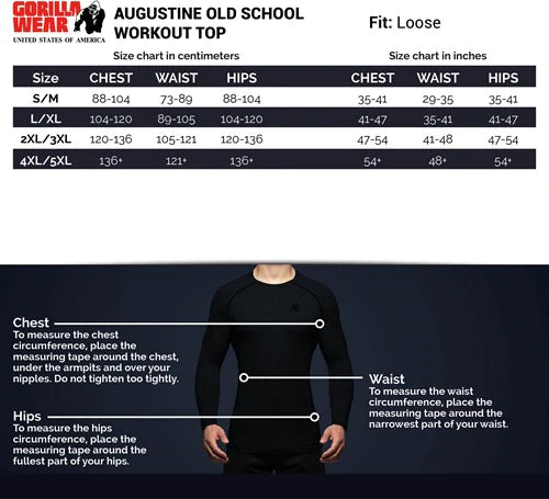 Gorilla Wear Augustine Old School Work Out Top - Schwarz/Weiss