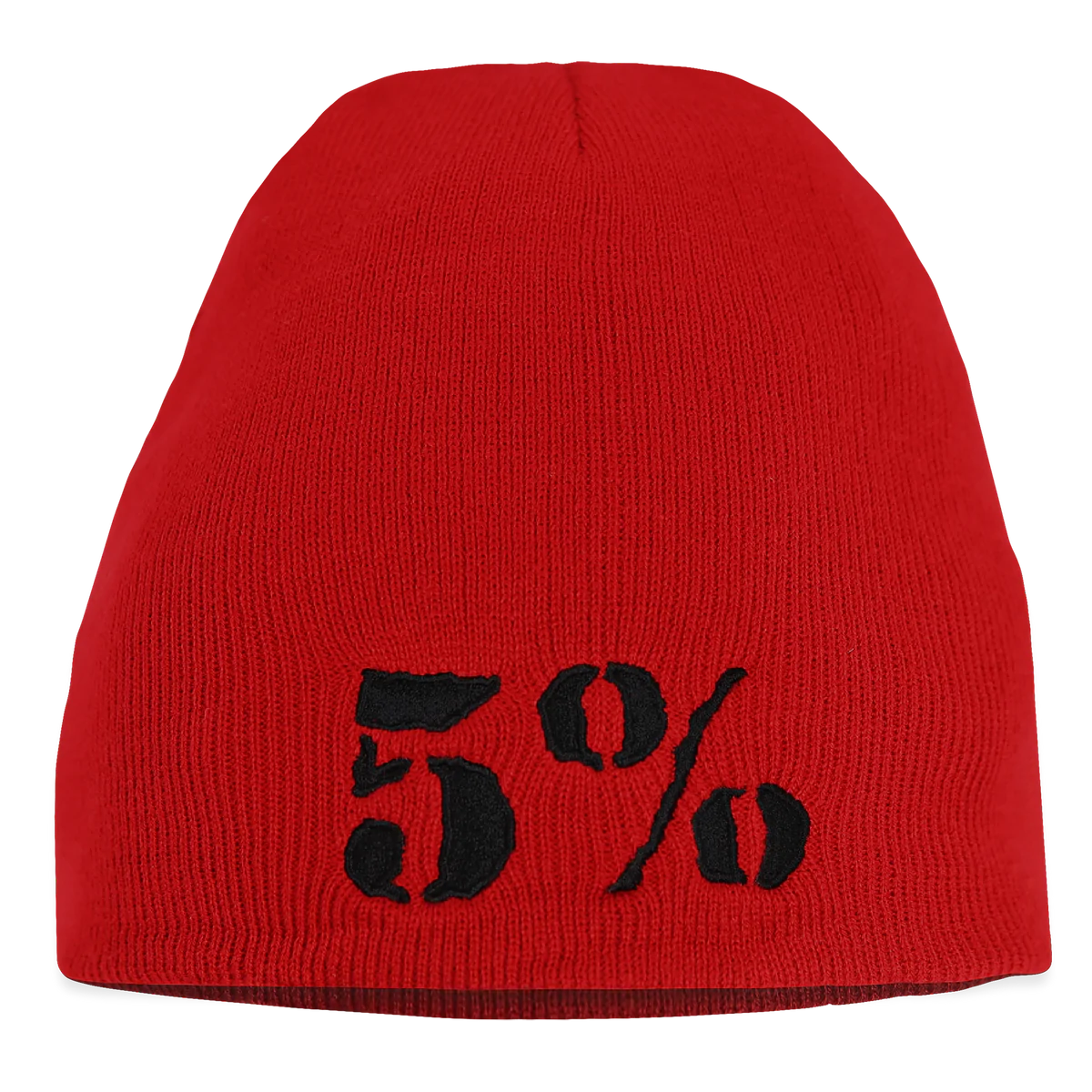 5% Nutrition Beanie - Rot/Schwarz