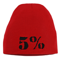 5% Nutrition Beanie - Rot/Schwarz
