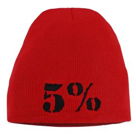 5% Nutrition Beanie - Rot/Schwarz