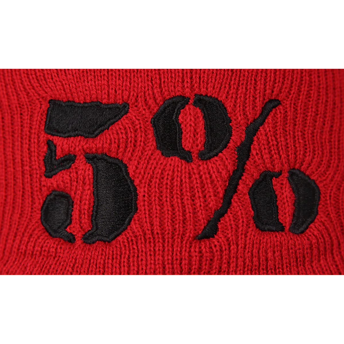 5% Nutrition Beanie - Rot/Schwarz
