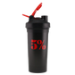 5% Nutrition 20oz Shaker Cup with Flip Top - Schwarz/Rot
