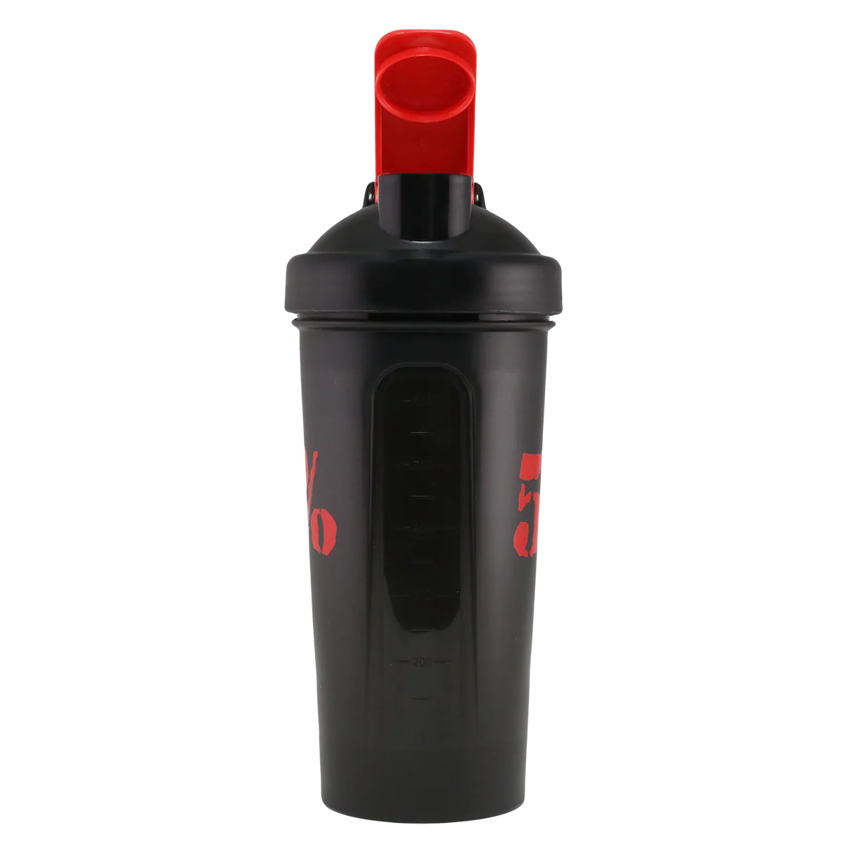5% Nutrition 20oz Shaker Cup with Flip Top - Schwarz/Rot