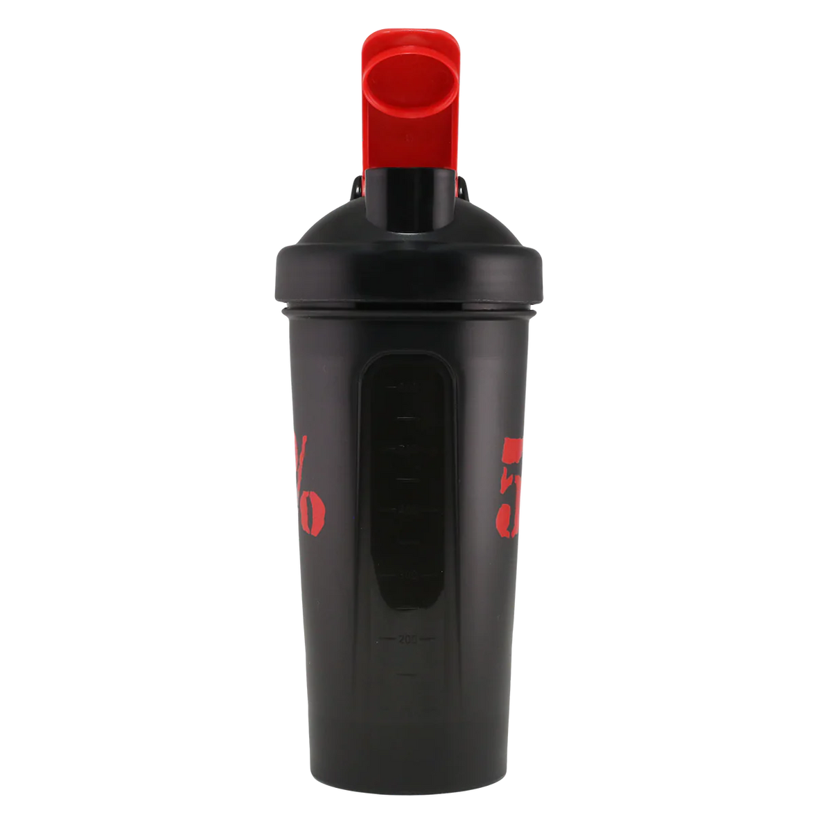 5% Nutrition 20oz Shaker Cup with Flip Top - Schwarz/Rot