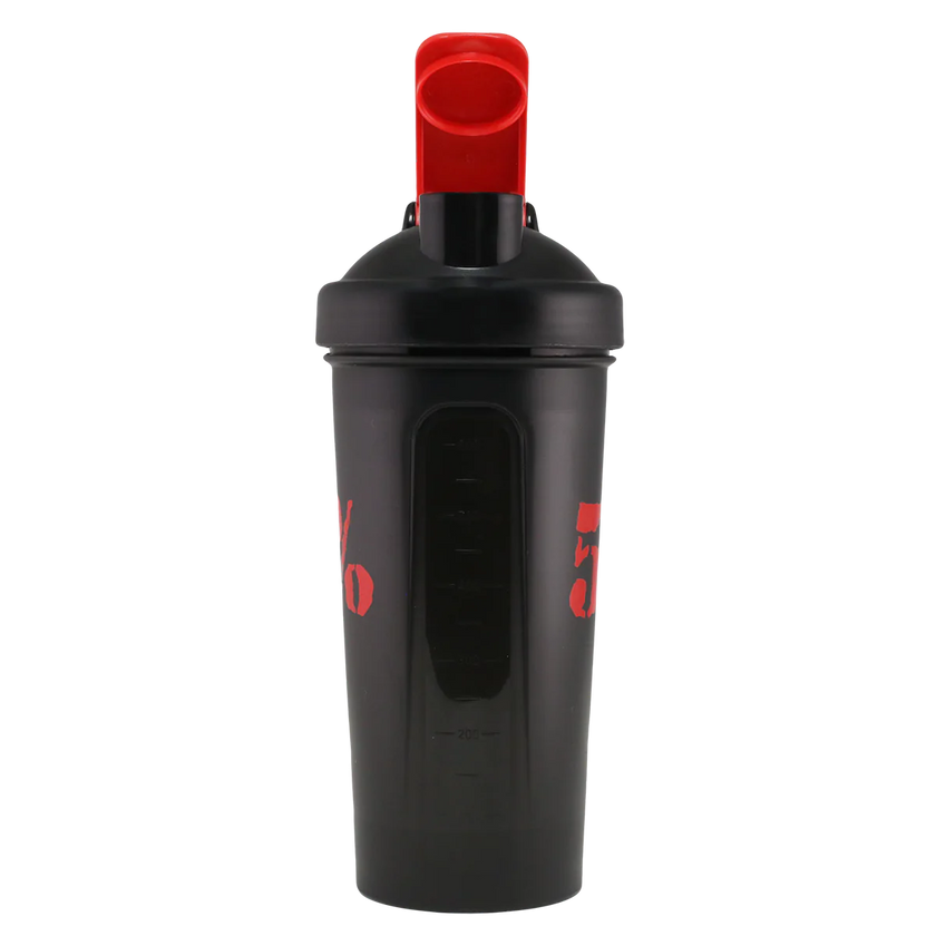 5% Nutrition 20oz Shaker Cup with Flip Top - Schwarz/Rot