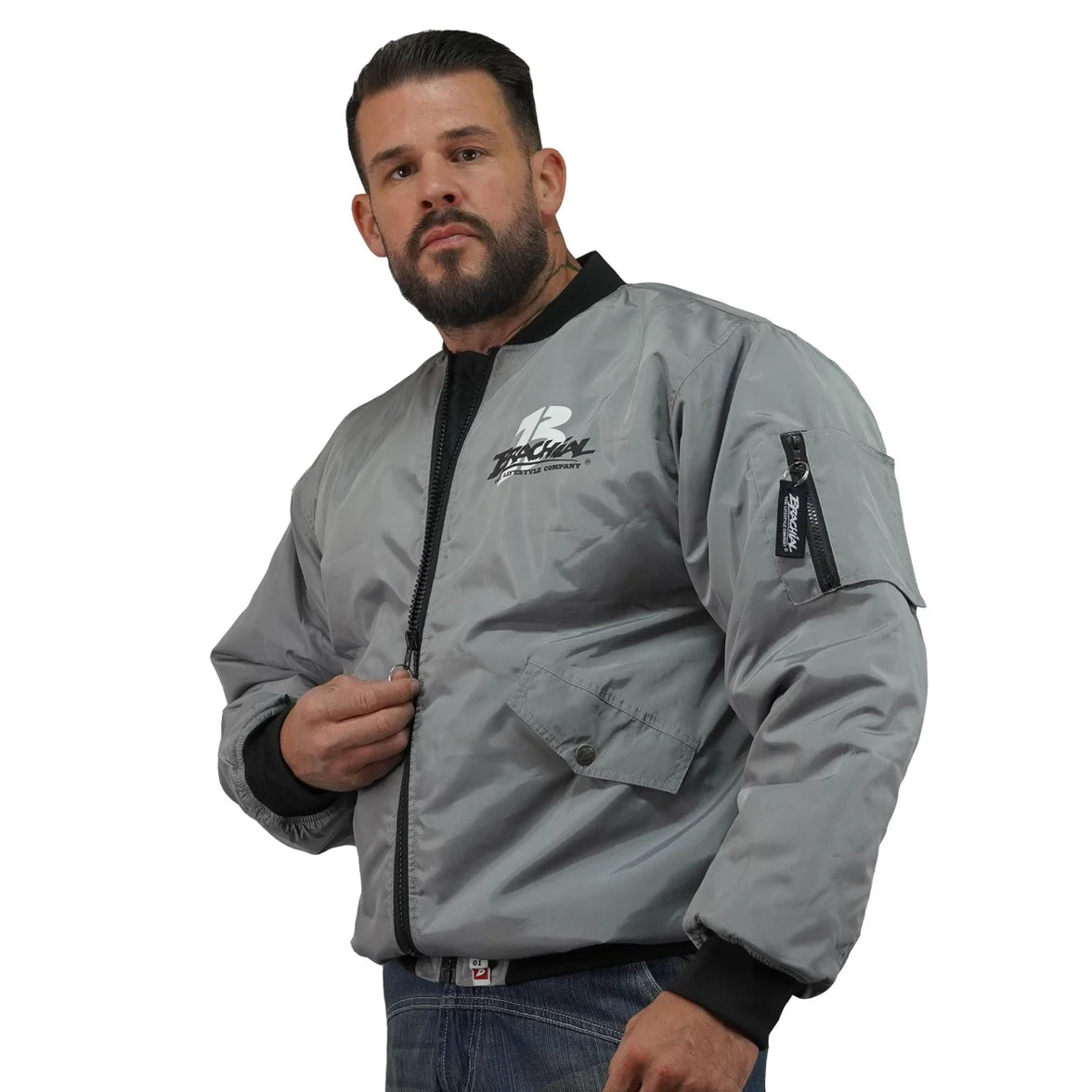 Brachial Fliegerjacke Sky - Grau
