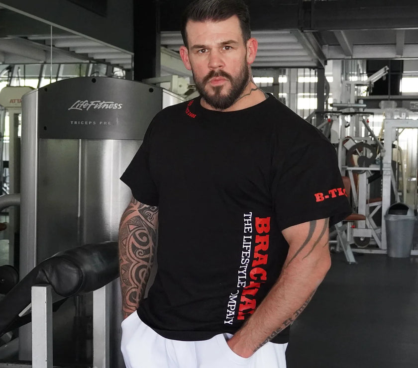 Brachial T-Shirt Gym - Schwarz/Rot