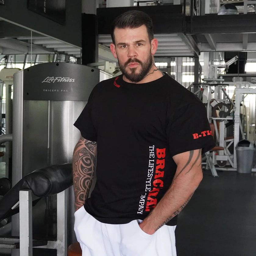 Brachial T-Shirt Gym - Schwarz/Rot