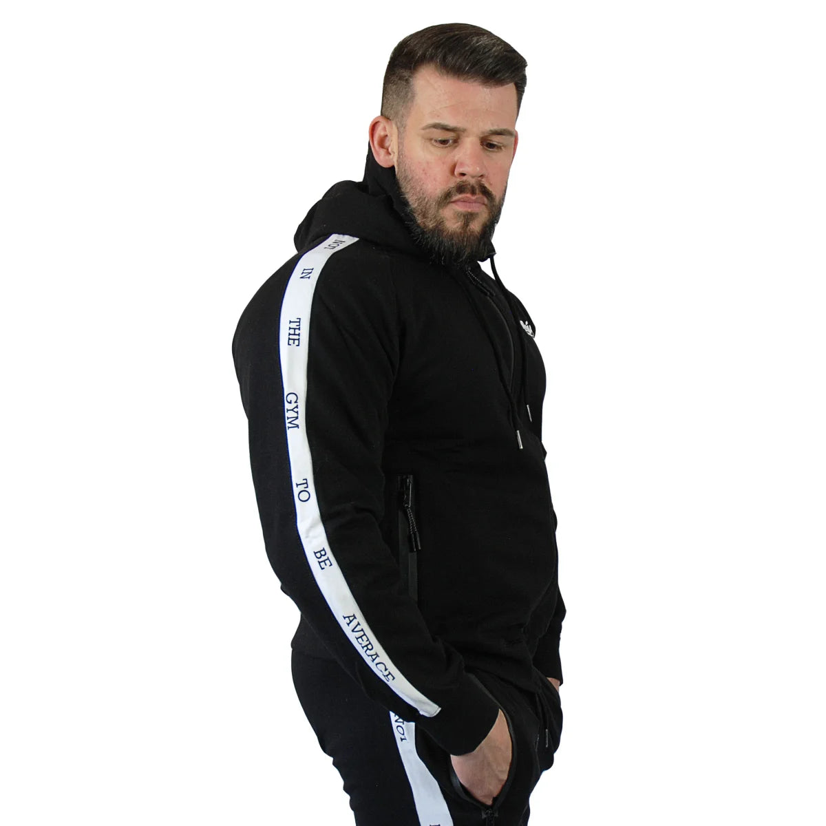 Brachial Zip Hoody Classy - Schwarz/Weiss