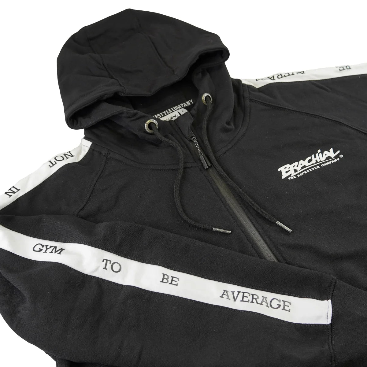 Brachial Zip Hoody Classy - Schwarz/Weiss