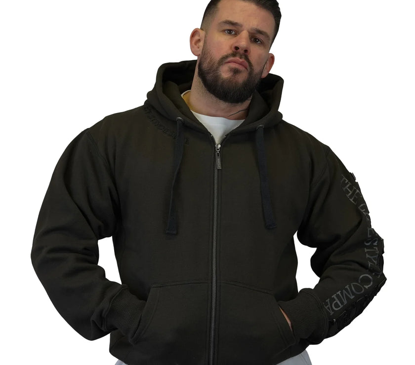 Brachial Zip Hoody Gym - Mocca/Schwarz