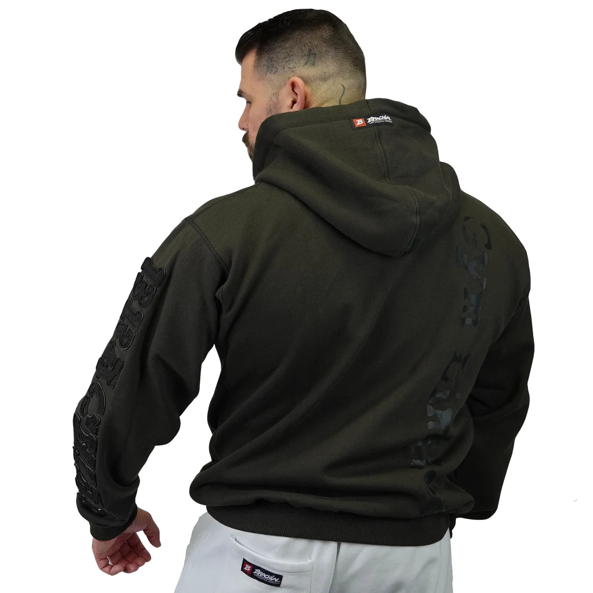 Brachial Zip Hoody Gym - Mocca/Schwarz