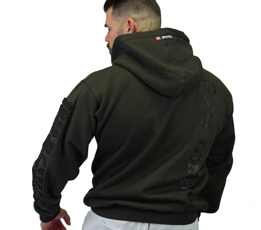 Brachial Zip Hoody Gym - Mocca/Schwarz