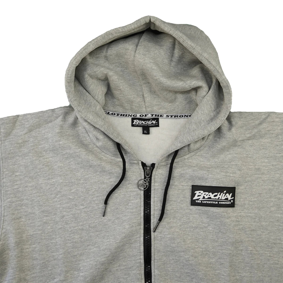 Brachial Zip-Hoody Rude - graumeliert