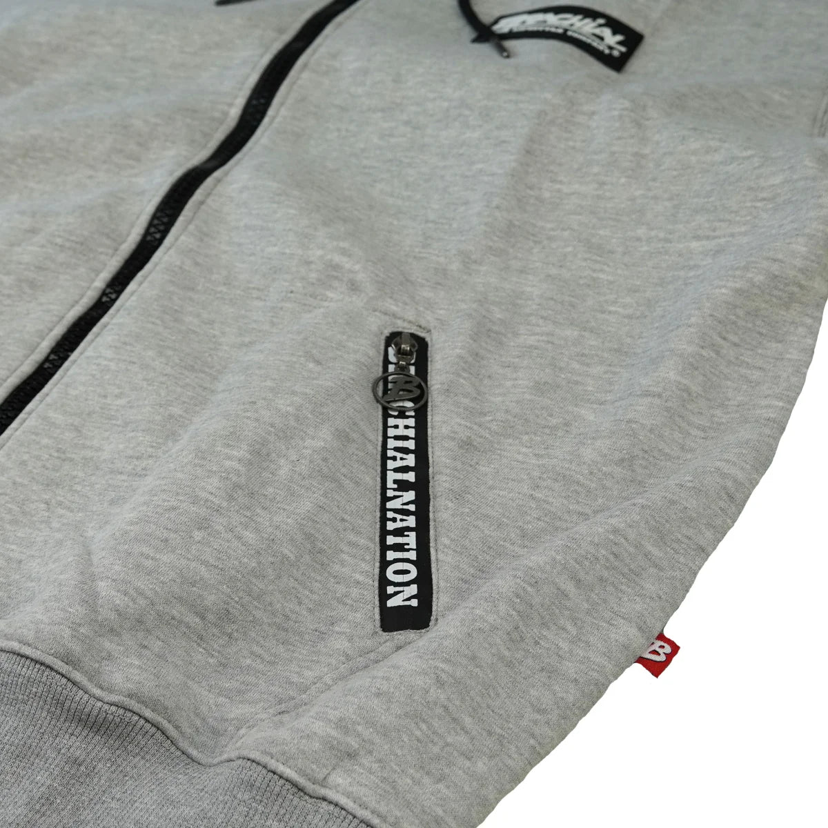Brachial Zip-Hoody Rude - graumeliert