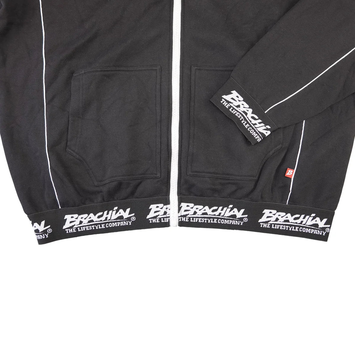 Brachial Zip Hoody Spacy - Schwarz/Weiss