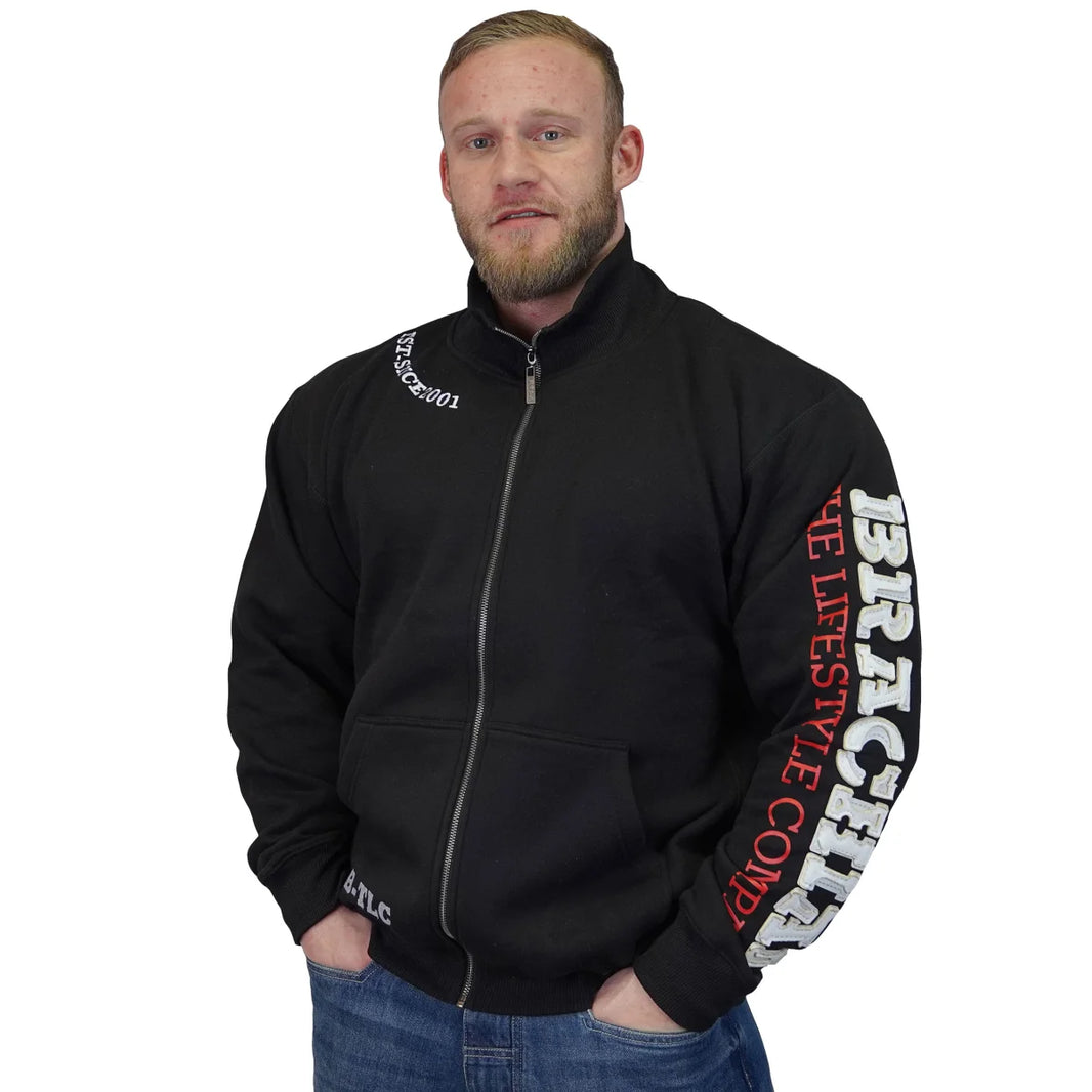 Brachial Zip Hoody Gym - Schwarz/Weiss