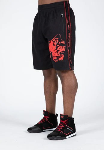 Buffalo Old School Workout Shorts - Schwarz/Rot